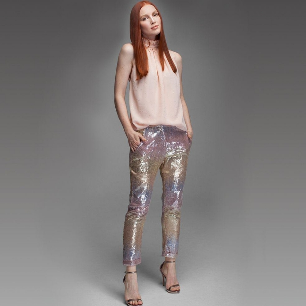 Laura Egloff Sorrel Rainbow Sequin Pants